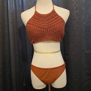 Ika-Kul Burnt Orange Crotchet Bikini
